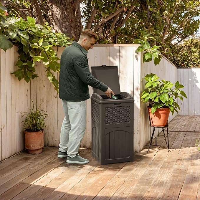 YESHOMY 4 Pack Outdoor Trash Can - Image 6