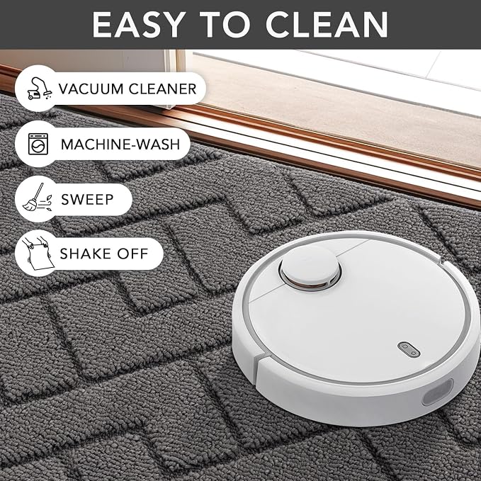 hicorfe Indoor Door Mat, Non Slip Door Mats, Absorbent Resist Dirt Entrance - Image 7