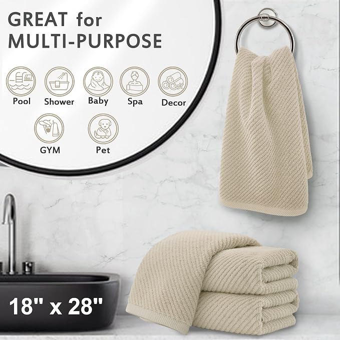 VOOVA & MOVAS Taupe Hand Towels - Image 5