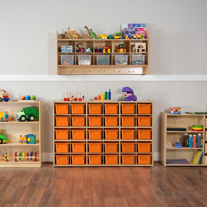 Wood Designs Cubby Storage Bin, Heavy Duty Plastic Containers - Image 6