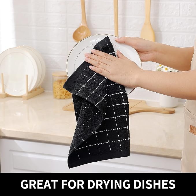 Homaxy 100% Cotton Terry Kitchen Dish Cloths, Ultra Soft and Absorbent Dish - Image 4