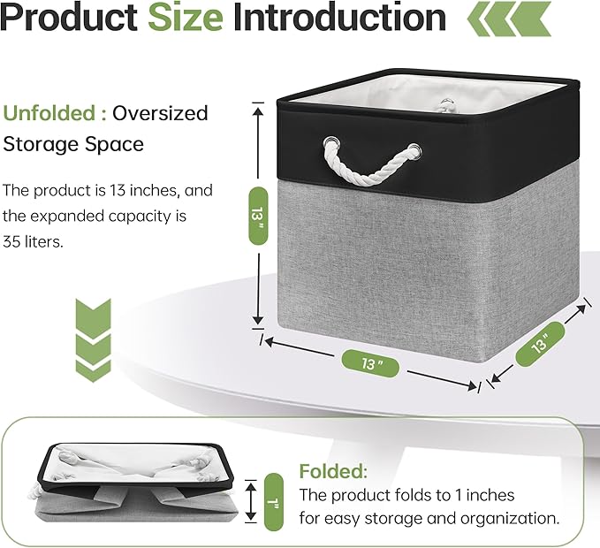 13x13 Inch Cube Storage Bins - Image 5