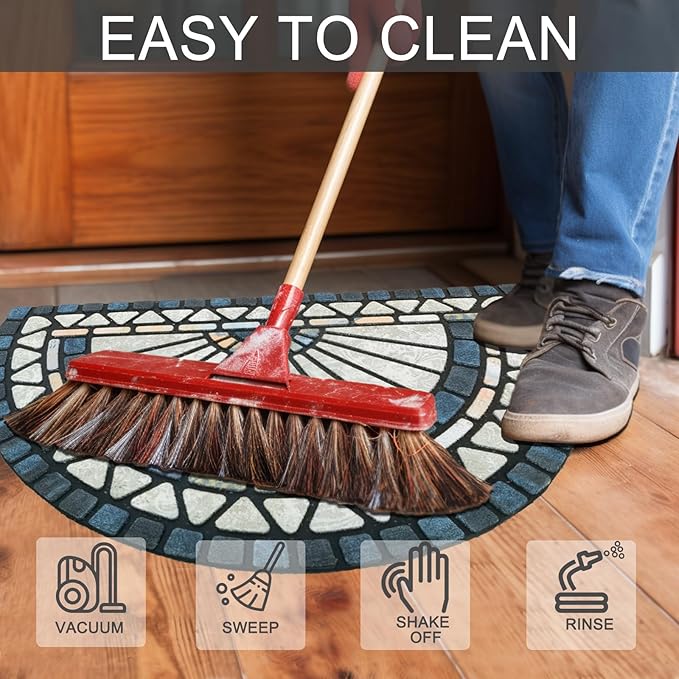 CHICHIC Welcome Door Mat 18 x 30 Inch Front Doormat Outdoors - Image 5