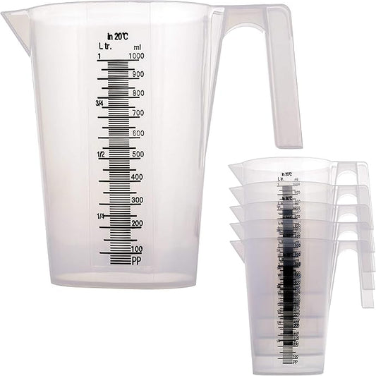TCP Global 1 Liter Plastic Graduated Measuring and Mixing Pitcher by TCPGlobal