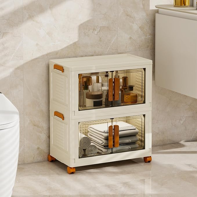 2 Tier Large Stackable Plastic Storage Bins - Image 7