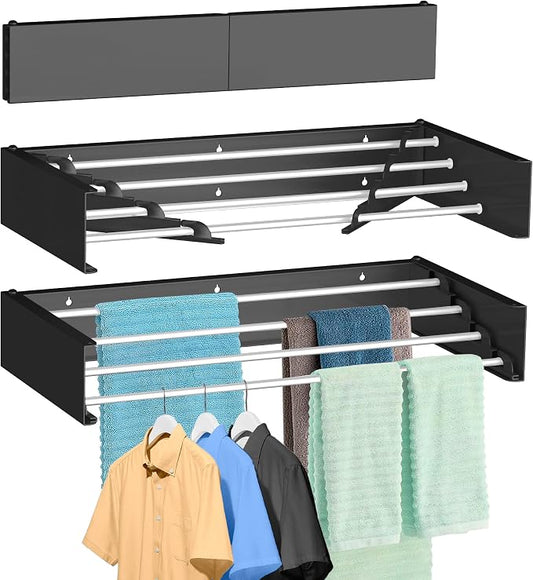 FOCHIER F Laundry Drying Rack Wall Mounted Clothes Drying Rack Collapsible by FOCHIERF