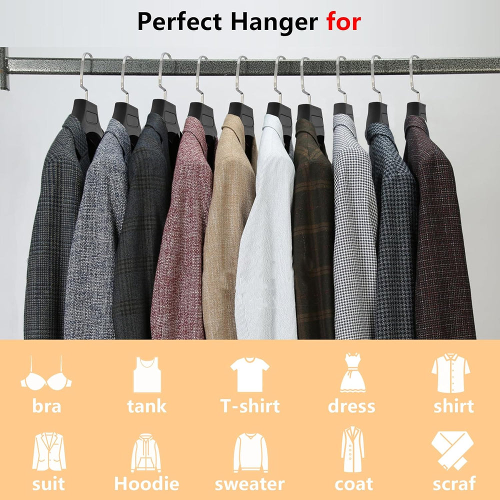 DEDU Suit Hangers for Men 100 Pack, Extra Wide Suit Hanger Non Slip Width 17....