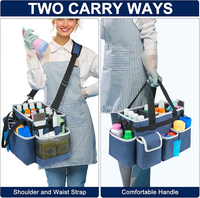 Cleaning Caddy, Cleaning Bag for Housekeepers, Cleaning Supplies Organizer - Image 5