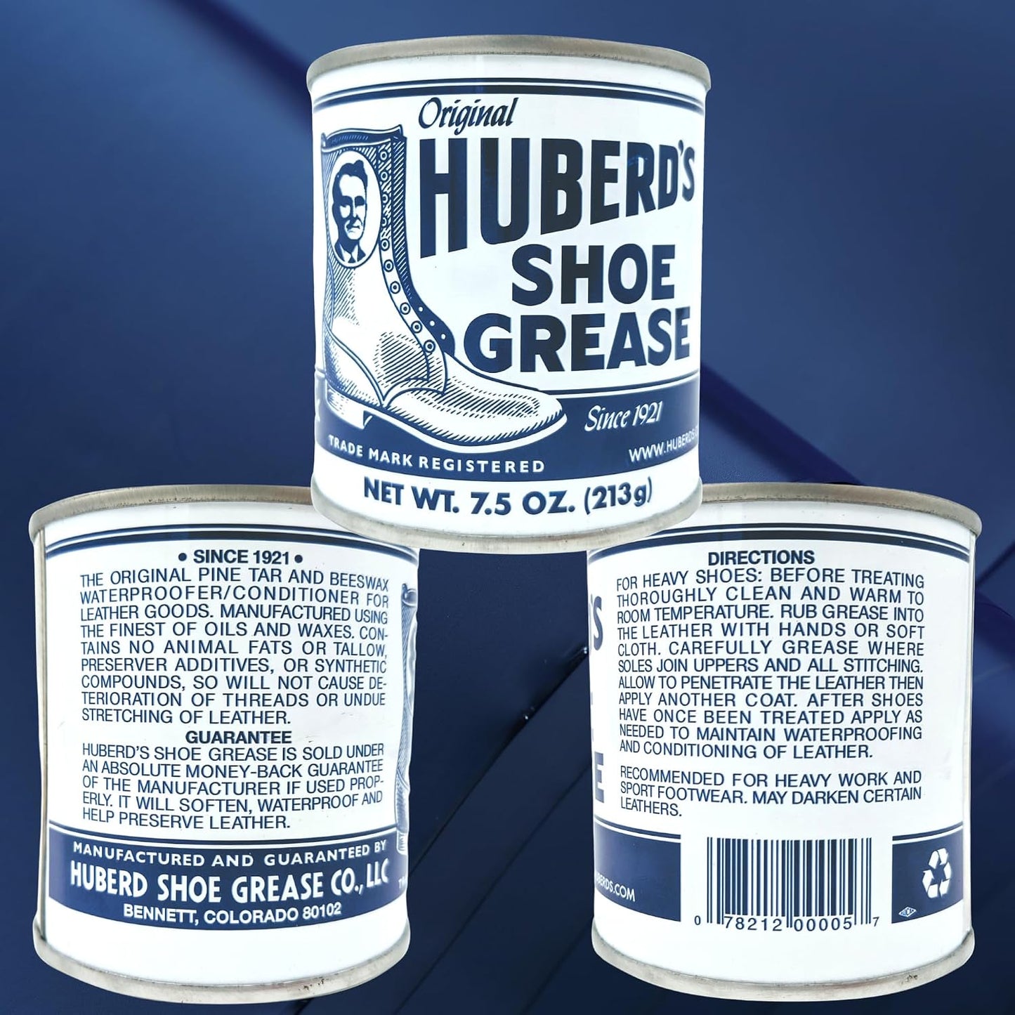 Huberd's Shoe Grease – Leather Conditioner & Waterproofer Since 1921 | 7.5 oz can. Beeswax & pine tar formula. Waterproofs, conditions & softens boots, shoes, saddles, bags, and leather gear.