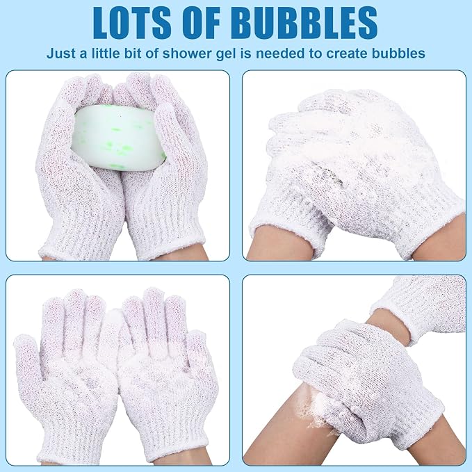 60Pcs Exfoliating Gloves Bulk, Scrub Gloves Exfoliating Body Scrubber Glove - Image 5