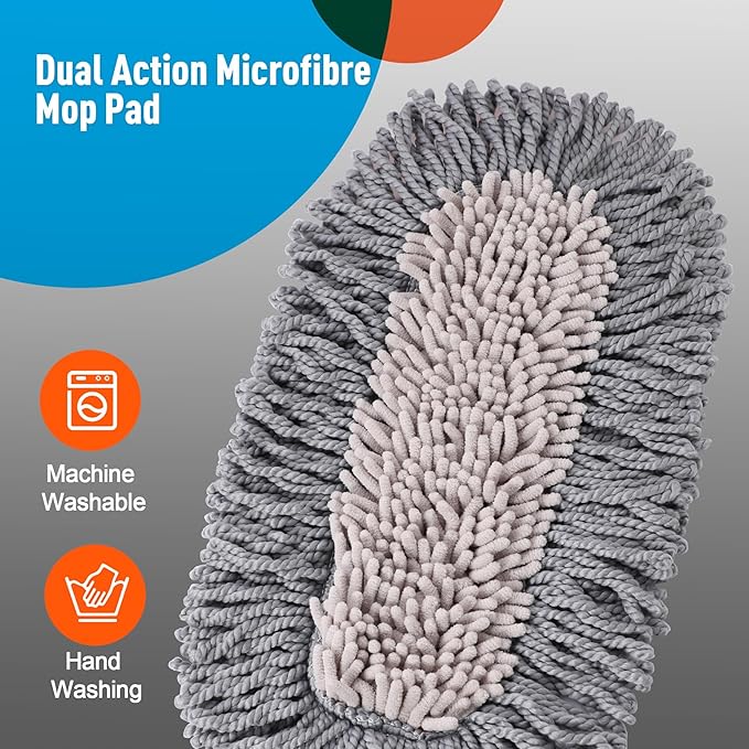 Microfiber Dust Mop for Hardwood Floor Cleaning, Dry and Wet Baseboard and - Image 3