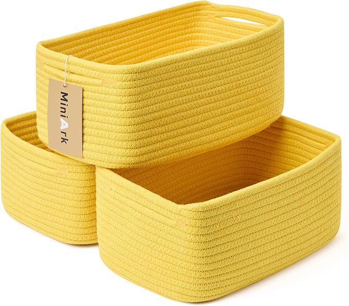 Small Storage Baskets for Organizing | Closet Organizer Bins | Shelf Toy Basket by MiniArkStorageBasketsHome