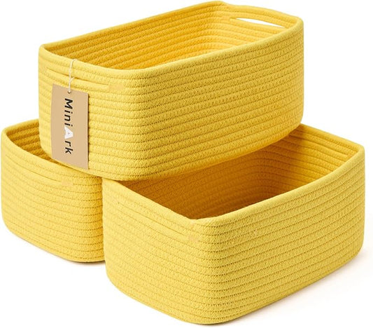 Small Storage Baskets for Organizing | Closet Organizer Bins | Shelf Toy Basket by MiniArkStorageBasketsHome