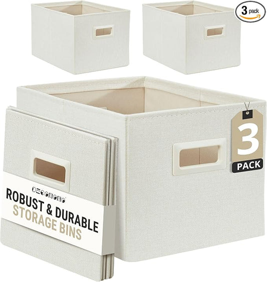 DECOMOMO Storage Bins for Shelves Robust Fabric Closet Bins for Shelves Toy by DECOMOMO