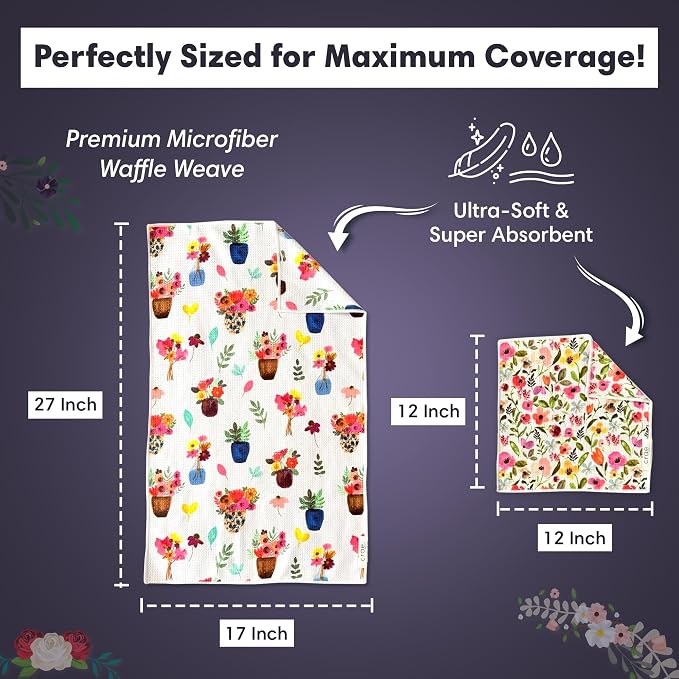 Microfiber Hand Towel & Washcloth Set of 2 - Image 2
