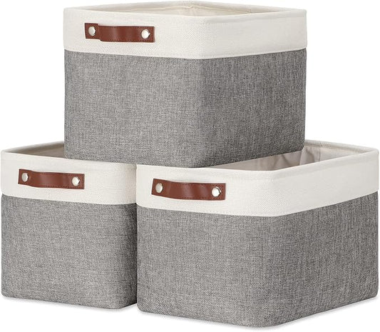 DULLEMELO Storage Baskets for Organizing, Rectangular Fabric Storage Bins by DULLEMELO