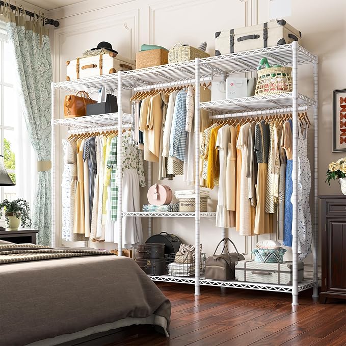 Raybee Clothes Rack Heavy Duty Load 795LBS Adjustable Clothing Racks - Image 2