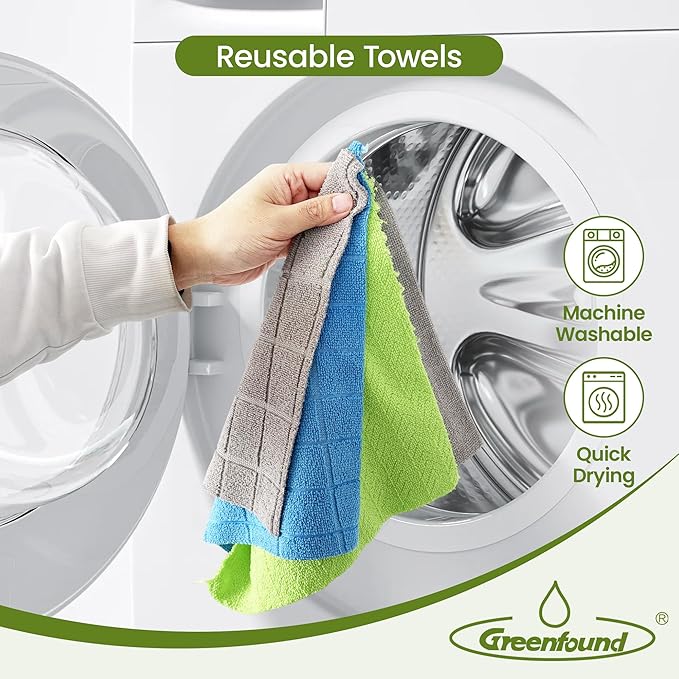 Greenfound Microfiber Cleaning Cloth Roll -80 Pack, Tear Away Microfiber Towels - Image 7