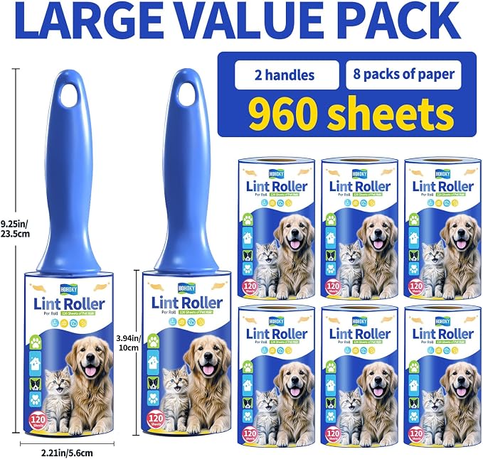 lint Rollers for pet Hair Extra Sticky Heavy Duty Lent Roller for Dog and Cat - Image 2
