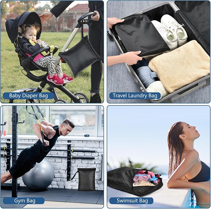 OTraki 2PCS Small Wet Bag for Swimsuit 12x14 Inch Wet Clothes Bag - Image 7
