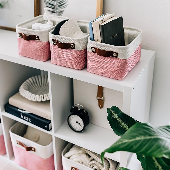 OrganiHaus Small Fabric Storage Baskets - Image 5