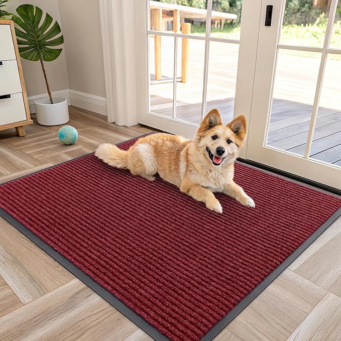 OLANLY Front Door Mat Indoor Outdoor Entrance, Waterproof Heavy Duty Doormat by OLANLY