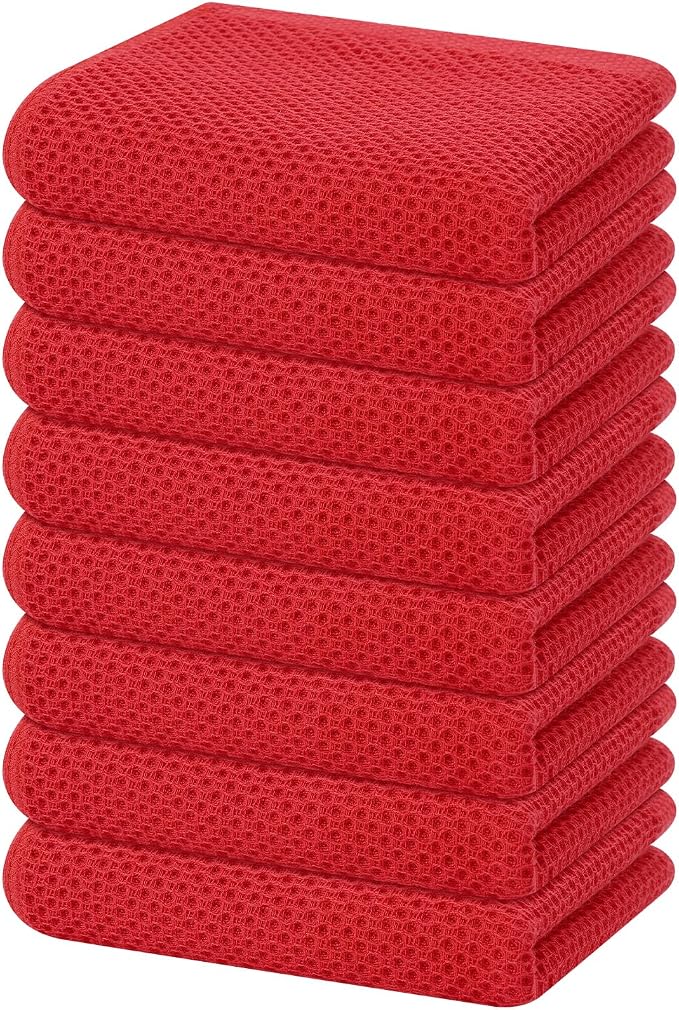 Homaxy 100% Cotton Waffle Weave Kitchen Dish Towels, Ultra Soft Absorbent Quick by Homaxy