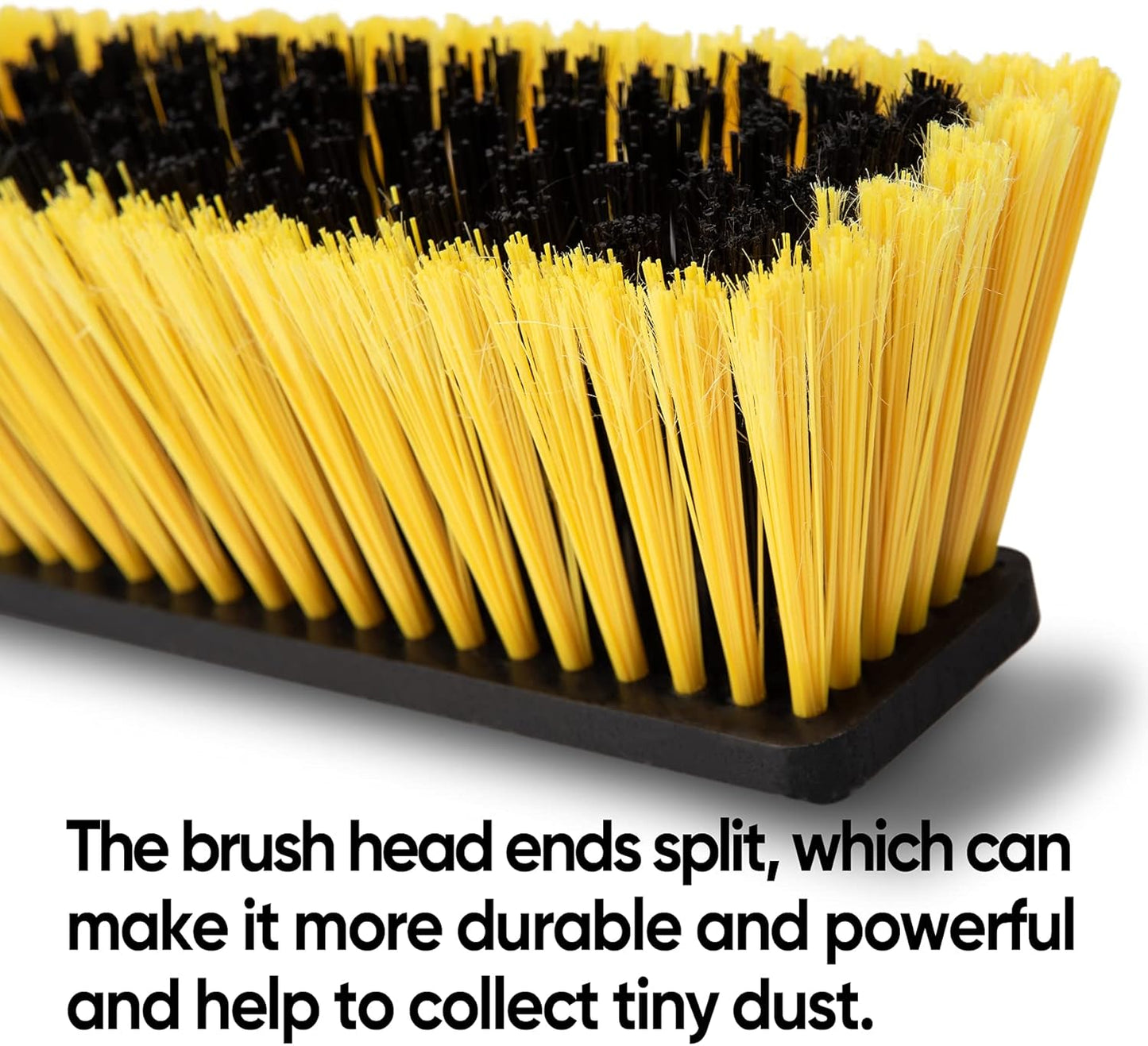 Yocada 18 Inch Push Broom Heavy-Duty Outdoor Commercial Broom Brush Stiff Bristles for Cleaning Patio Garage Deck Concrete Wood Stone Tile Floor 65.3 inch Long