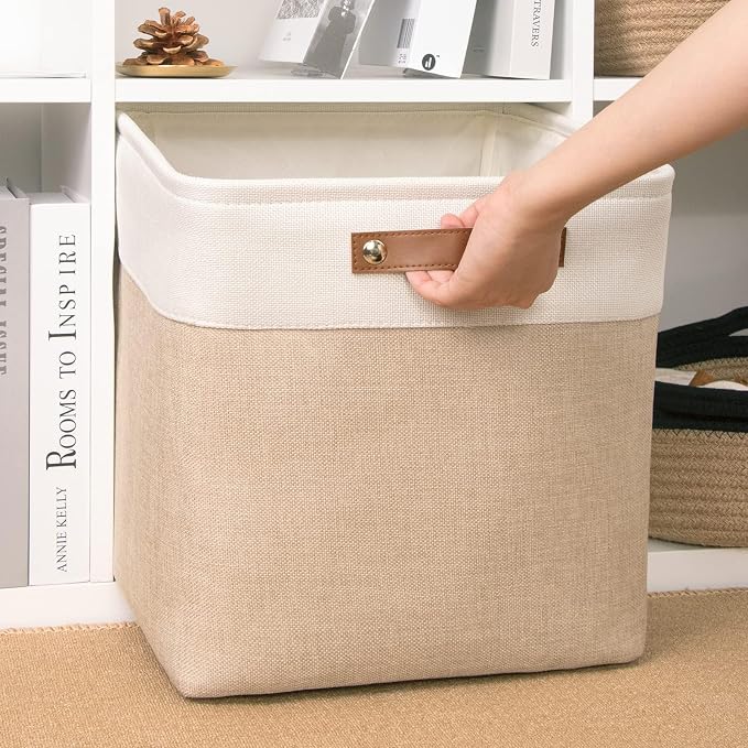 DULLEMELO Cube Storage Bin 13x13, Collapsible Fabric Storage Cube - Image 5