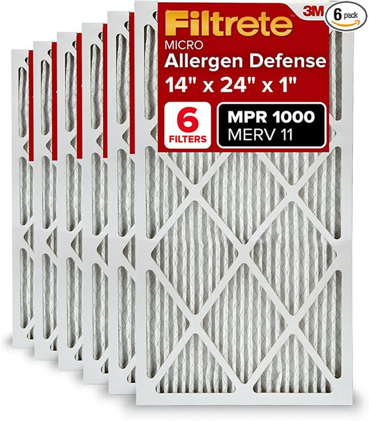 Filtrete 14x24x1 AC Furnace Air Filter, MERV 11, MPR 1000, Micro Allergen by Filtrete