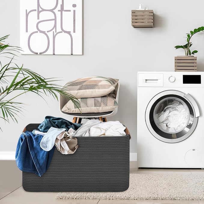 Large Collapsible Laundry Basket, Clothes Hamper - Image 7