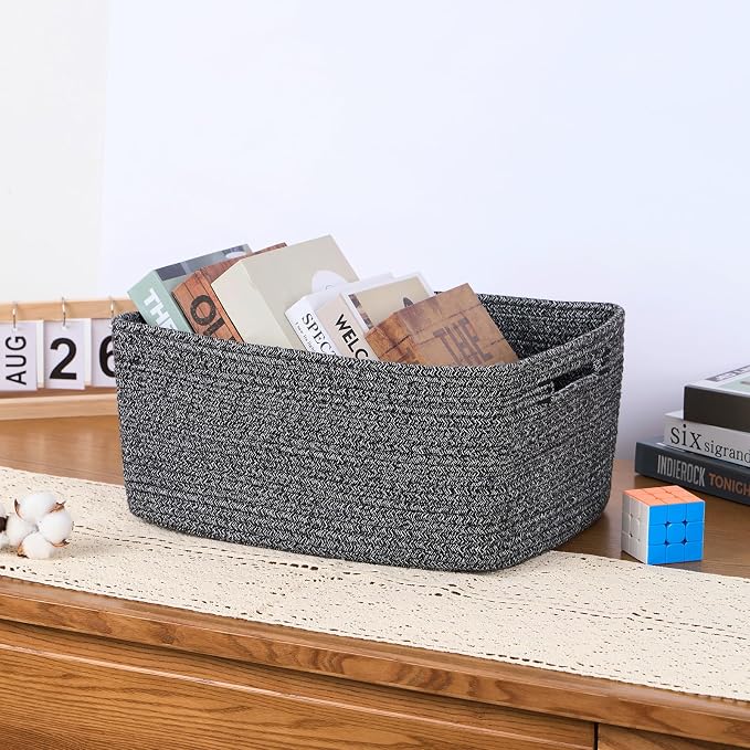 Large Storage Baskets for Organizing, Closet Shelf Baskets for Clothes Blanket - Image 5