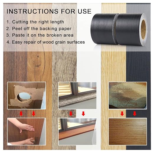 BOMEI PACK Wood Grain Repair Tape, Self Adhesive Repair Patch - Image 2