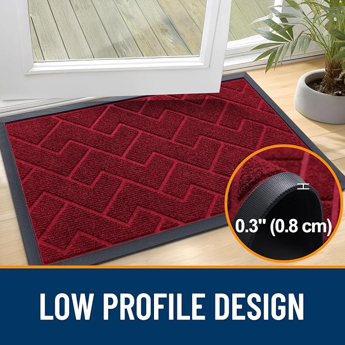 OLANLY Front Door Mat Indoor Outdoor Entrance, Waterproof All-Season, - Image 4