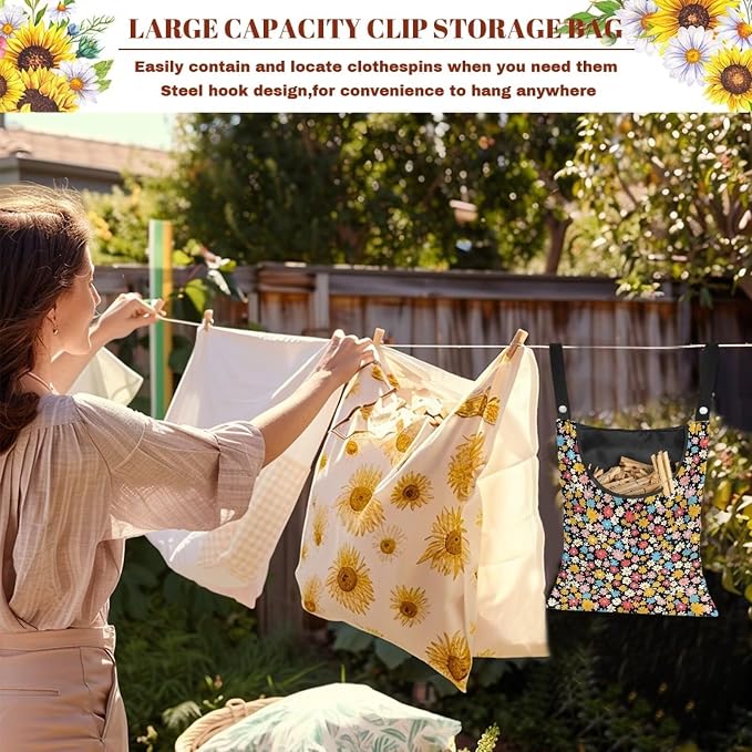 Clothes Pin Hanging Bag, Large Capacity Clothespin Bag - Image 5