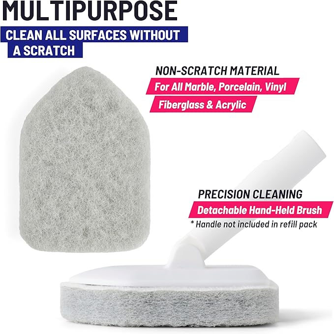 Replacement Scrubber Refill for Moku Home Extendable Tub Tile Shower Brush for - Image 3