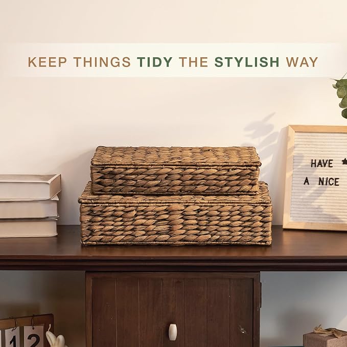 Set of 2 Decorative Storage Boxes - Image 2