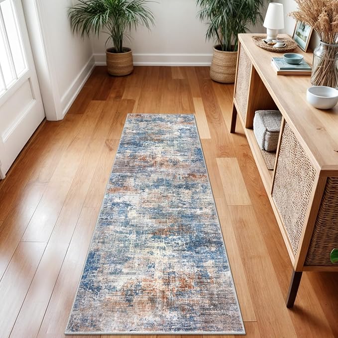 IOHOUZE Abstract Runner Rug 2x7 Ft Washable Runners - Image 2