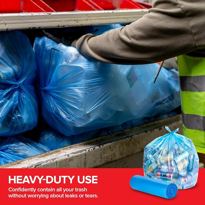 Heavy-Duty Blue Recycling Bags, Industrial or Home Use - Image 7