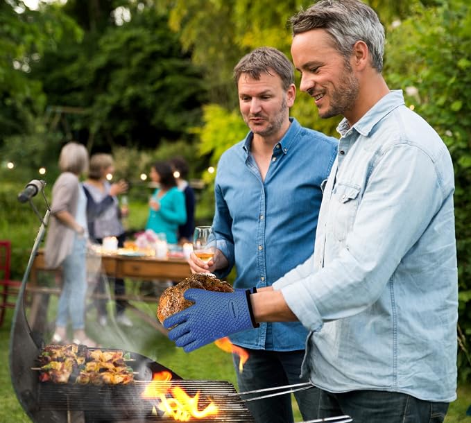 KITCHEN PERFECTION S Silicone Smoker Oven Gloves -Extreme Heat Resistant BBQ - Image 2