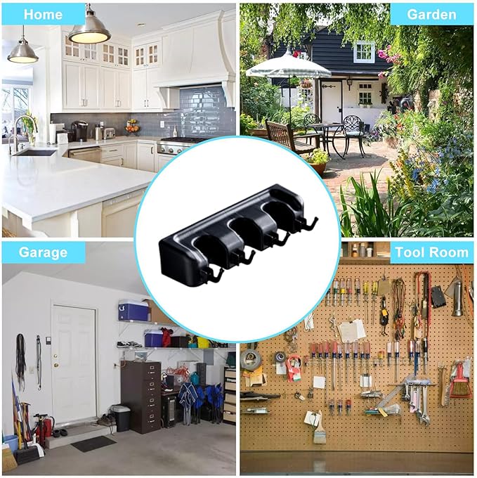 Broom and Mop Holder Wall Mount, Hooks Hanger - Image 6