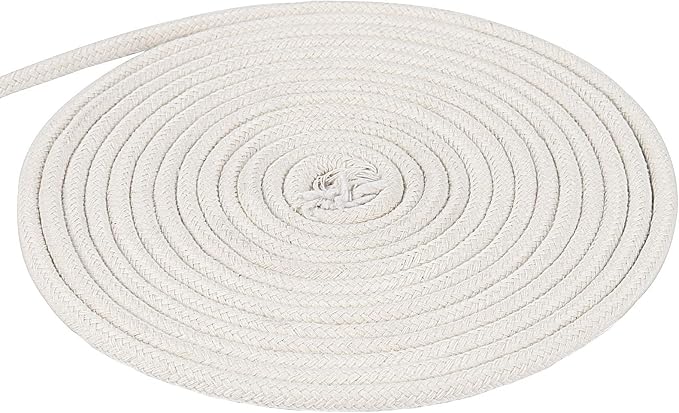 164 Feet 1/4 Inch White Natural Cotton Rope, Cotton Clothesline Rope, - Image 5