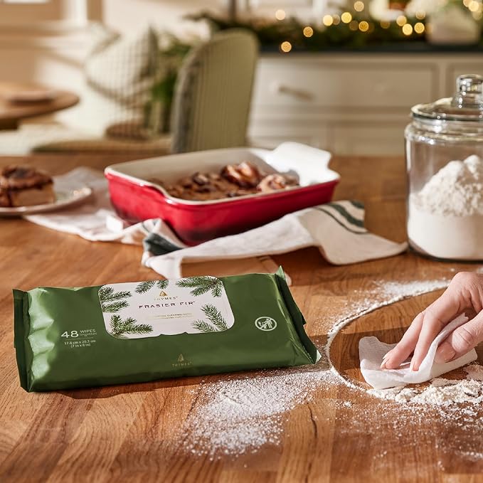 Thymes Frasier Fir All-Purpose Cleaning Wipes – Multi-Purpose Cleaning Wipes – - Image 6