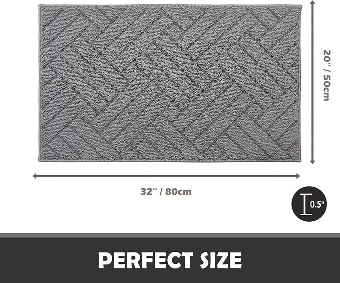 Door Mat Indoor, Non-Slip Rubber Backing Entry Rug & Door Mats, Low-Profile - Image 2