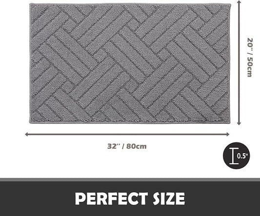 Door Mat Indoor, Non-Slip Rubber Backing Entry Rug & Door Mats, Low-Profile - Image 2