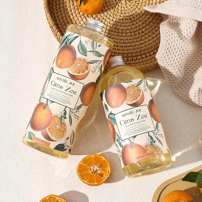 ROMIIE ZOI Liquid Hand Soap Refill, Citrus Zest, Gentle & Moisturizing Formula - Image 5