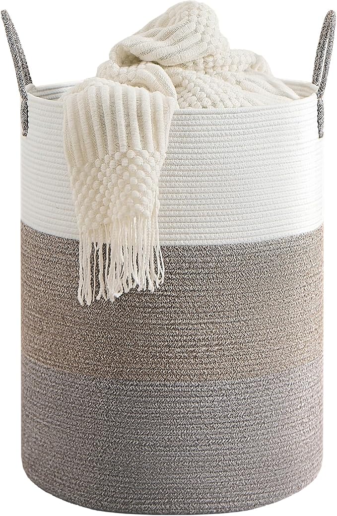 CLHMILY&Z 100L Laundry Basket Round Storage Rope Basket by ClhmilyZ