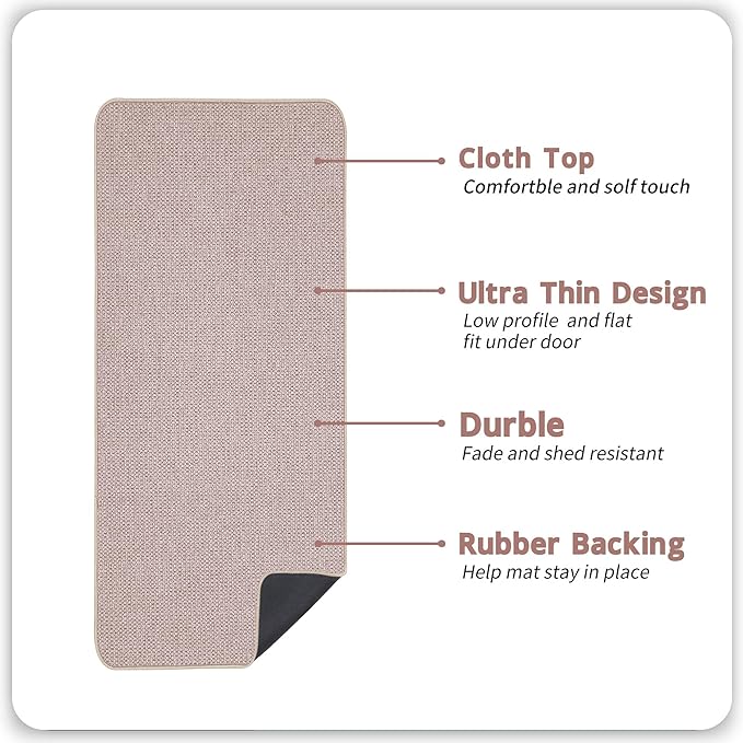 Bath Mat, Ultra Thin Bathroom Runner Rugs, Large Bath Mats - Image 2
