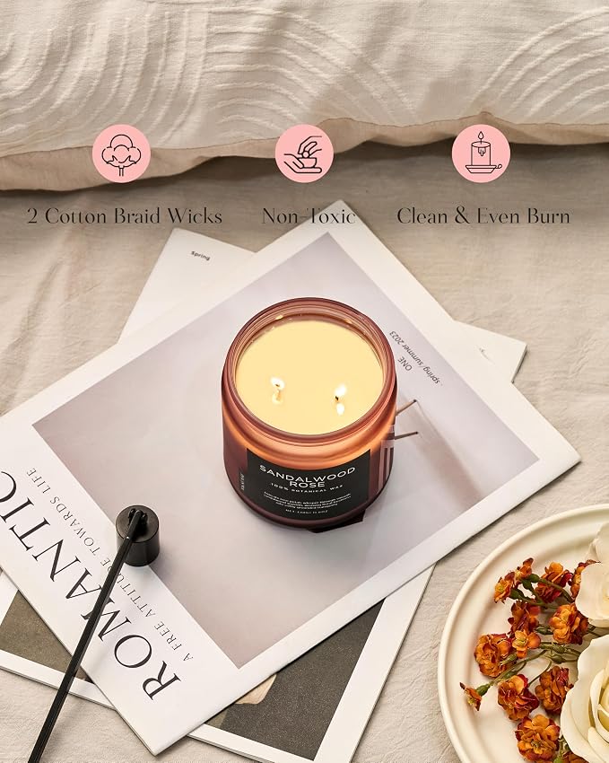M&SENSE Sandalwood Rose Scented Candle - Image 5