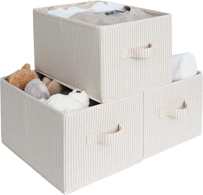 StorageWorks Storage Baskets for Shelves, Foldable Fabric Closet Storage Bins by StorageWorks